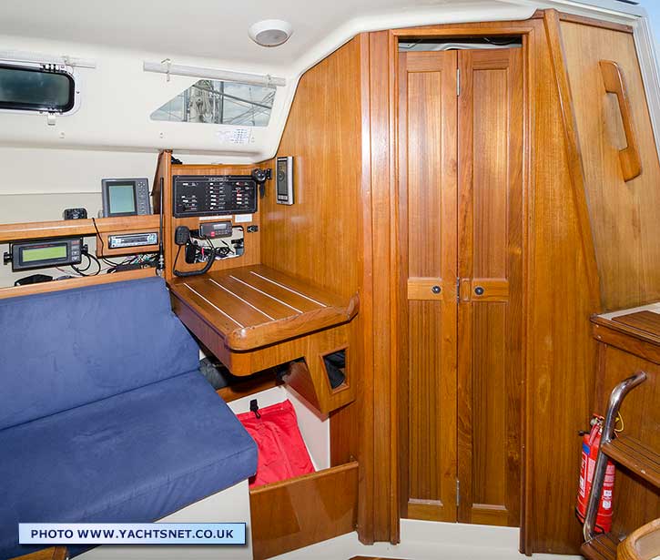  Chart table and heads compartment door 