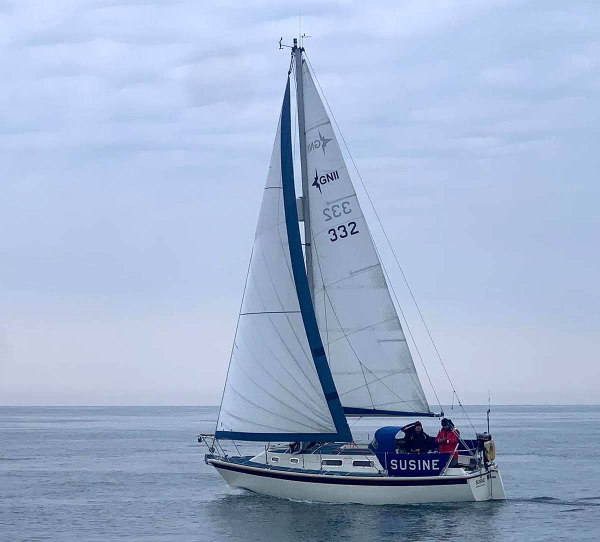 Under sail