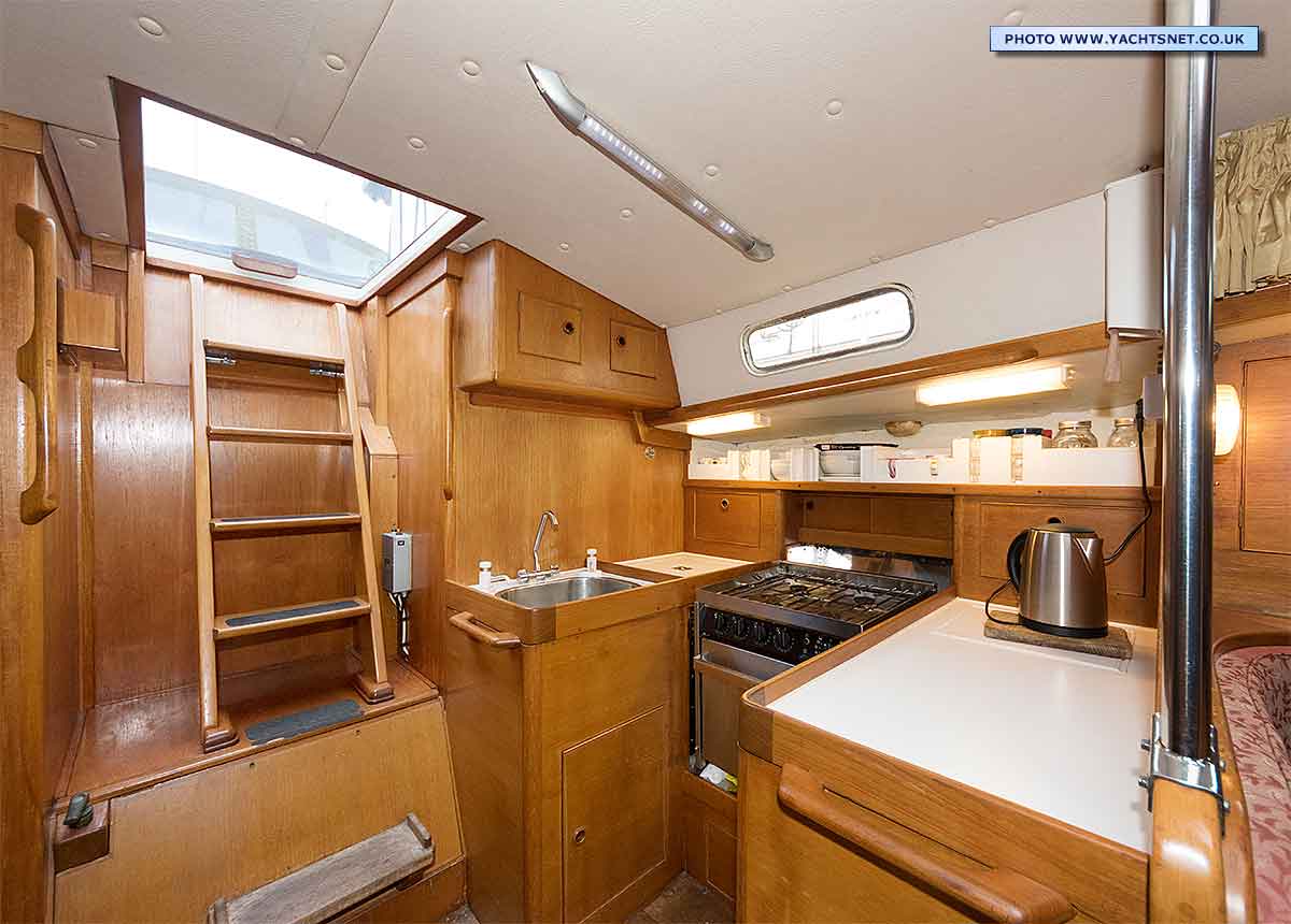 Galley and forward companionway