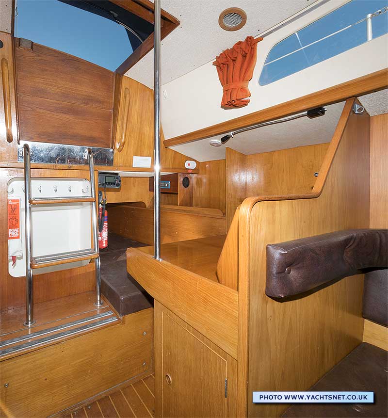 Chart table and quarter berth