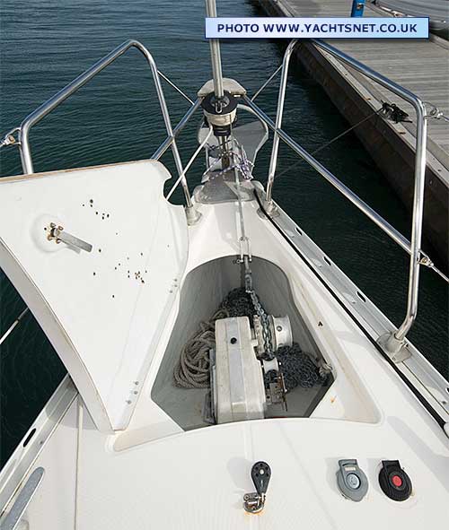 Windlass in anchor locker